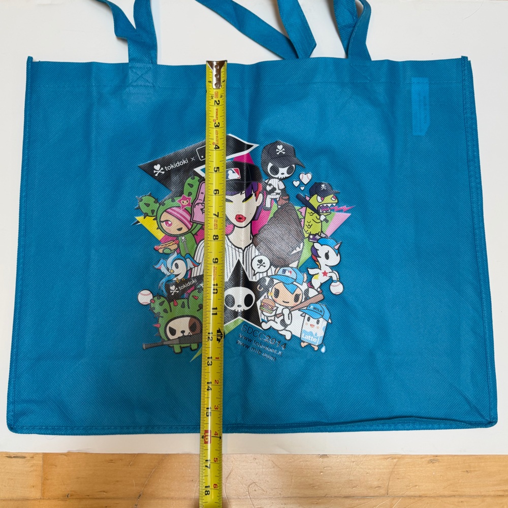 tokidoki x MLB Large Tote Bag w/ Colorful baseball mascots, Tokidoki Characters - Picture 6 of 7